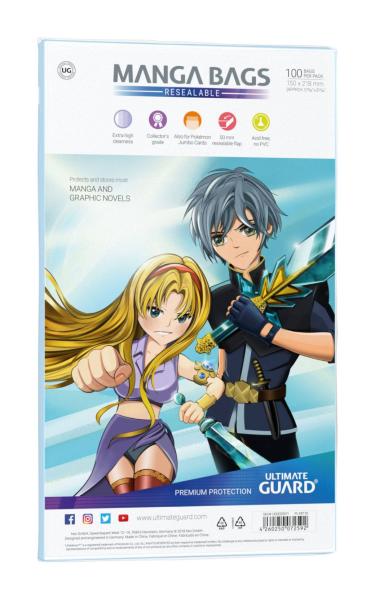 Ultimate Guard Manga Bags wiederverschließbar (100)